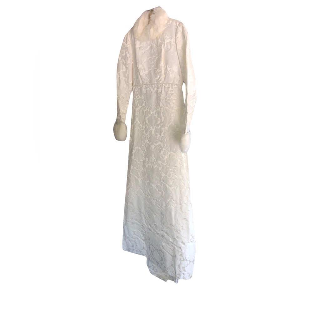Vintage Winter Wedding gown with fur trim and accessories. Never worn